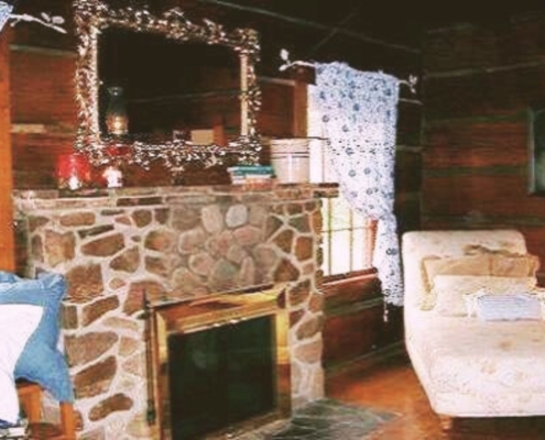 cabin 5 fireplace